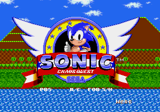 Sonic Chaos Quest Title Screen